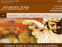 Tablet Screenshot of affordableburial.net